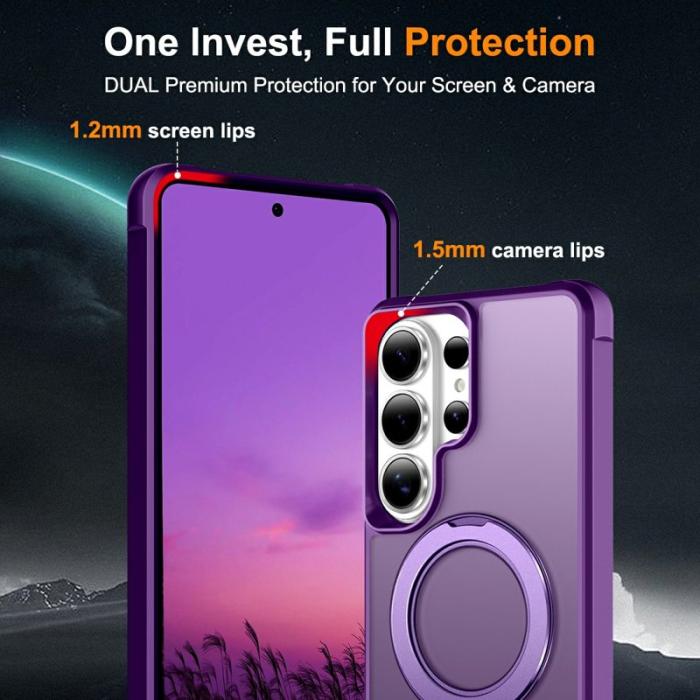 OEM - Mobilskal för Samsung Galaxy S26 Ultra Magnetiskt Kickstand TPU + PC - Lila