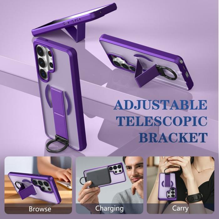 OEM - Mobilskal för Samsung Galaxy S26 Ultra Magnetiskt Kickstand TPU + PC - Lila