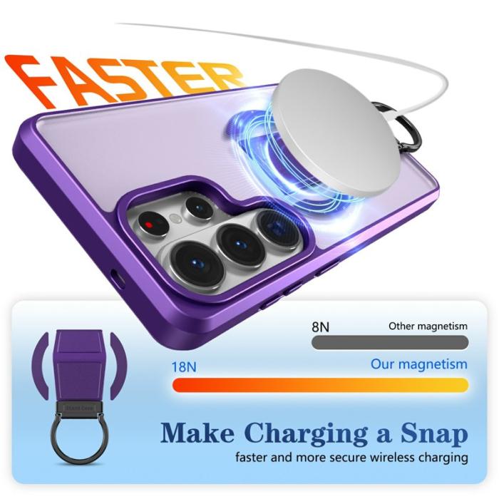 OEM - Mobilskal för Samsung Galaxy S26 Ultra Magnetiskt Kickstand TPU + PC - Lila