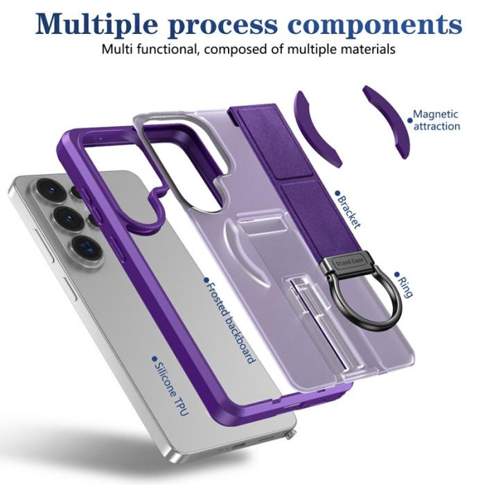 OEM - Mobilskal för Samsung Galaxy S26 Ultra Magnetiskt Kickstand TPU + PC - Lila