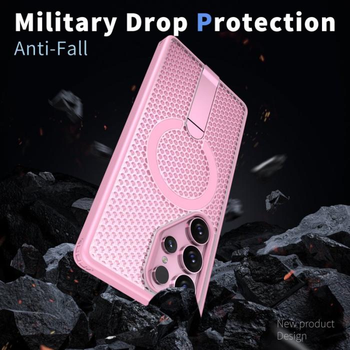 OEM - Mobilskal för Samsung Galaxy S26 Ultra Magnetiskt Kickstand TPU PC - Rosa