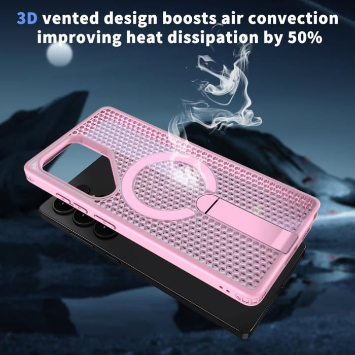 OEM - Mobilskal för Samsung Galaxy S26 Ultra Magnetiskt Kickstand TPU PC - Rosa