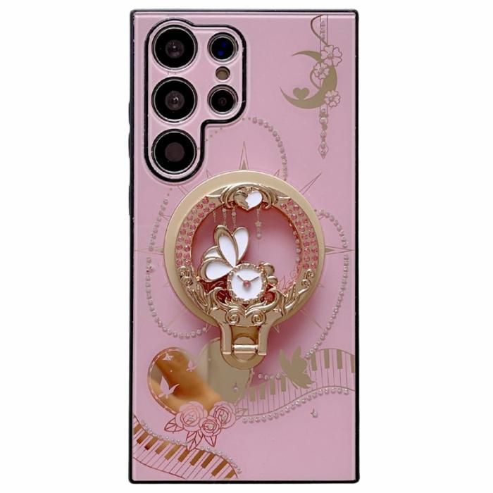 OEM - Mobilskal för Samsung Galaxy S26 Ultra Magnetiskt Kickstand TPU + PC - Rosa