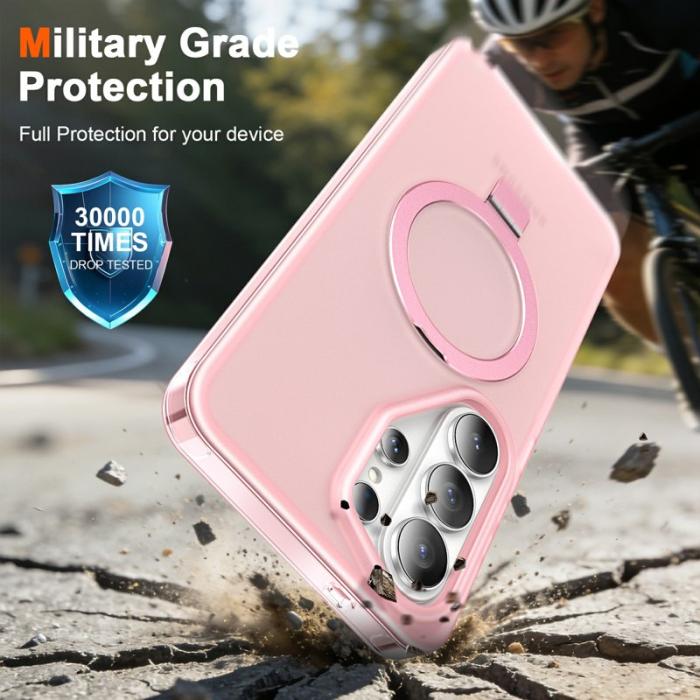 OEM - Mobilskal för Samsung Galaxy S26 Ultra Magnetiskt Kickstand TPU + PC - Rosa