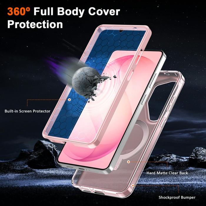 OEM - Mobilskal för Samsung Galaxy S26 Ultra Magnetiskt Kickstand TPU + PC - Rosa