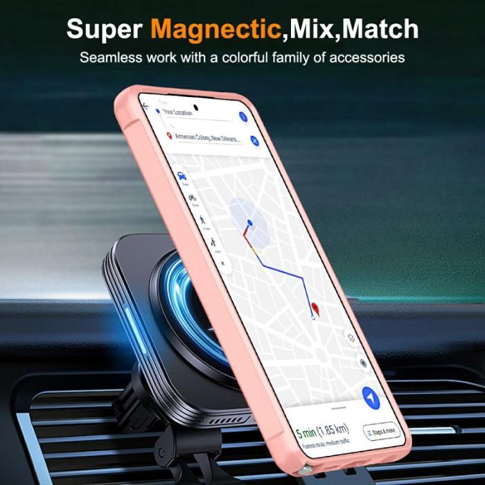 OEM - Mobilskal för Samsung Galaxy S26 Ultra Magnetiskt Kickstand TPU + PC - Rosa