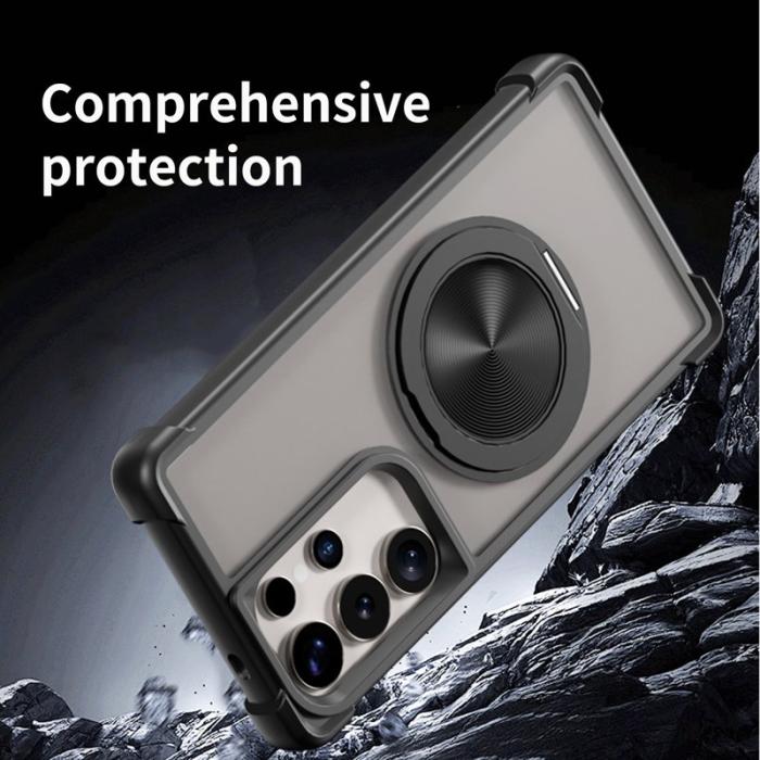 OEM - Mobilskal för Samsung Galaxy S26 Ultra Magnetiskt Kickstand TPU + PC - Svart