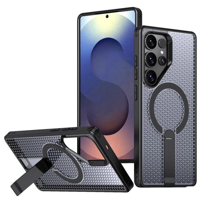 OEM - Mobilskal för Samsung Galaxy S26 Ultra Magnetiskt Kickstand TPU PC - Svart