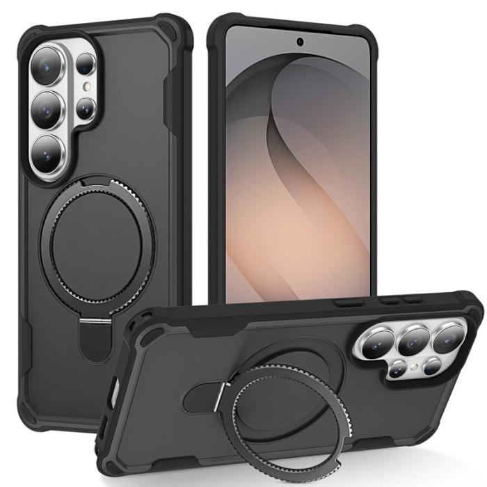 OEM - Mobilskal för Samsung Galaxy S26 Ultra Magnetiskt Kickstand TPU + PC - Svart