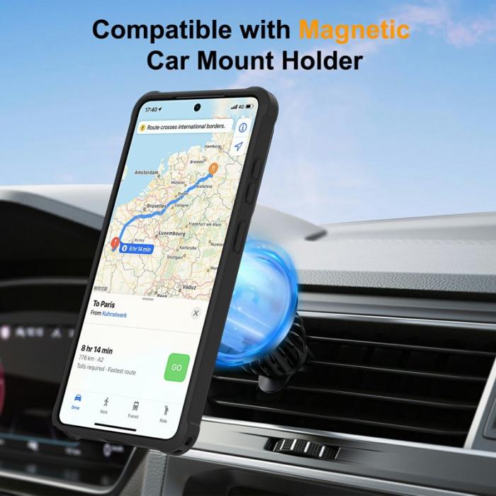 OEM - Mobilskal för Samsung Galaxy S26 Ultra Magnetiskt Kickstand TPU + PC - Svart