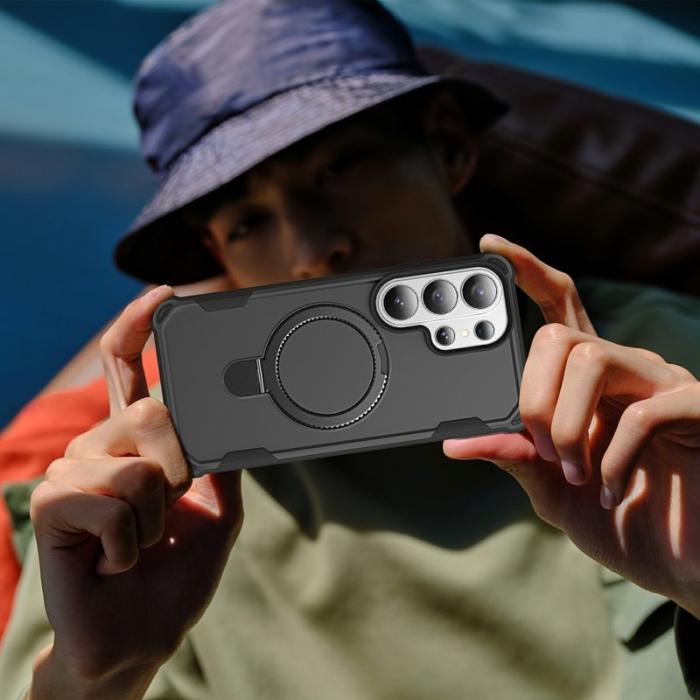 OEM - Mobilskal för Samsung Galaxy S26 Ultra Magnetiskt Kickstand TPU + PC - Svart