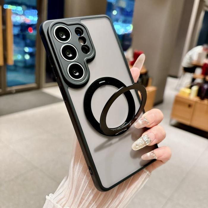 OEM - Mobilskal för Samsung Galaxy S26 Ultra Magnetiskt Kickstand TPU + PC - Svart