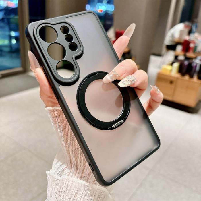 OEM - Mobilskal för Samsung Galaxy S26 Ultra Magnetiskt Kickstand TPU + PC - Svart