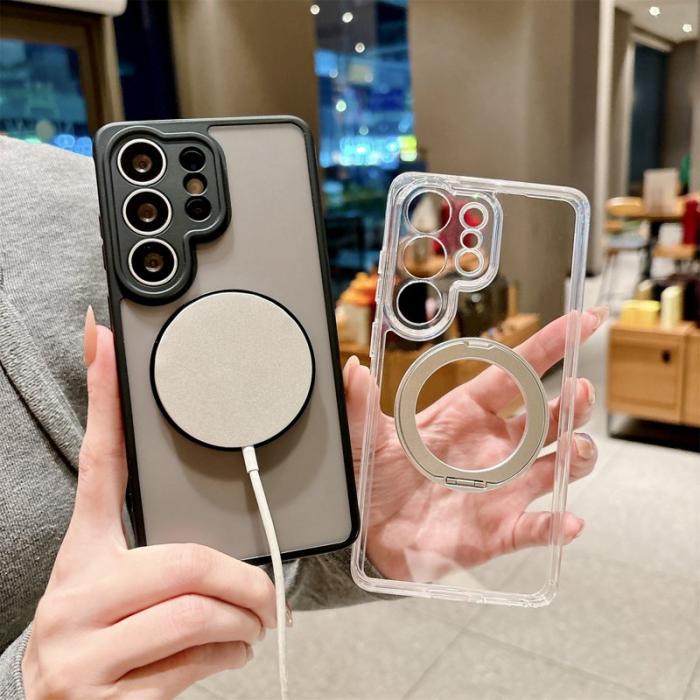 OEM - Mobilskal för Samsung Galaxy S26 Ultra Magnetiskt Kickstand TPU + PC - Svart