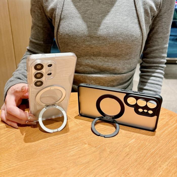 OEM - Mobilskal för Samsung Galaxy S26 Ultra Magnetiskt Kickstand TPU + PC - Svart