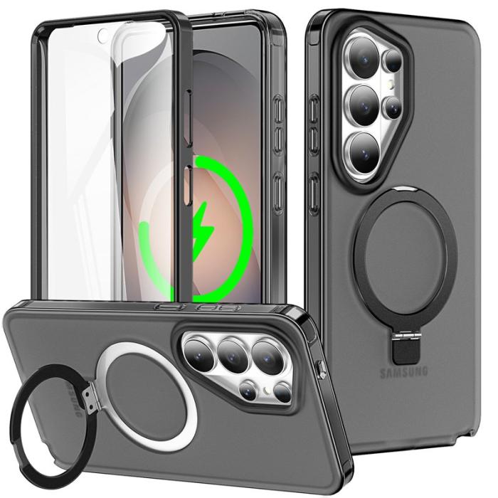 OEM - Mobilskal för Samsung Galaxy S26 Ultra Magnetiskt Kickstand TPU + PC - Svart