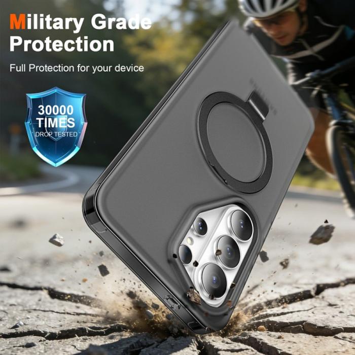 OEM - Mobilskal för Samsung Galaxy S26 Ultra Magnetiskt Kickstand TPU + PC - Svart