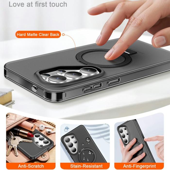 OEM - Mobilskal för Samsung Galaxy S26 Ultra Magnetiskt Kickstand TPU + PC - Svart