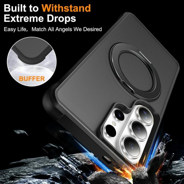 OEM - Mobilskal för Samsung Galaxy S26 Ultra Magnetiskt Kickstand TPU + PC - Svart