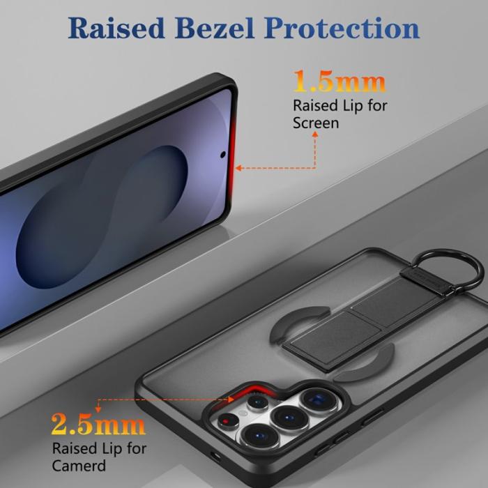 OEM - Mobilskal för Samsung Galaxy S26 Ultra Magnetiskt Kickstand TPU + PC - Svart