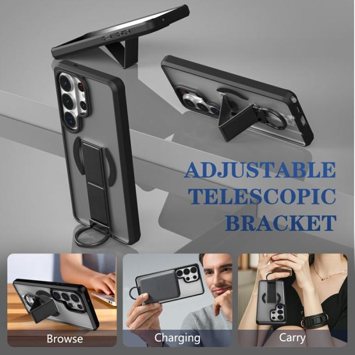 OEM - Mobilskal för Samsung Galaxy S26 Ultra Magnetiskt Kickstand TPU + PC - Svart