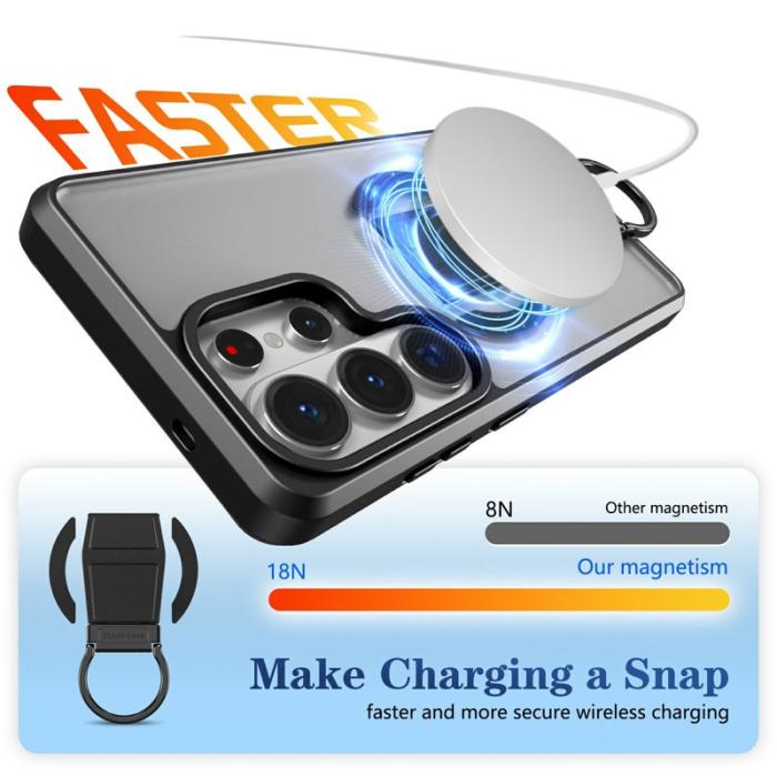 OEM - Mobilskal för Samsung Galaxy S26 Ultra Magnetiskt Kickstand TPU + PC - Svart