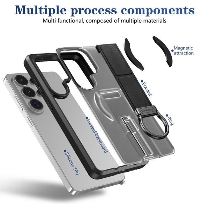 OEM - Mobilskal för Samsung Galaxy S26 Ultra Magnetiskt Kickstand TPU + PC - Svart