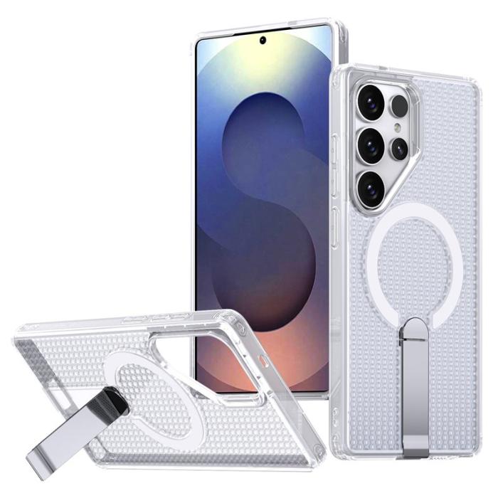 OEM - Mobilskal för Samsung Galaxy S26 Ultra Magnetiskt Kickstand TPU PC - Transparent