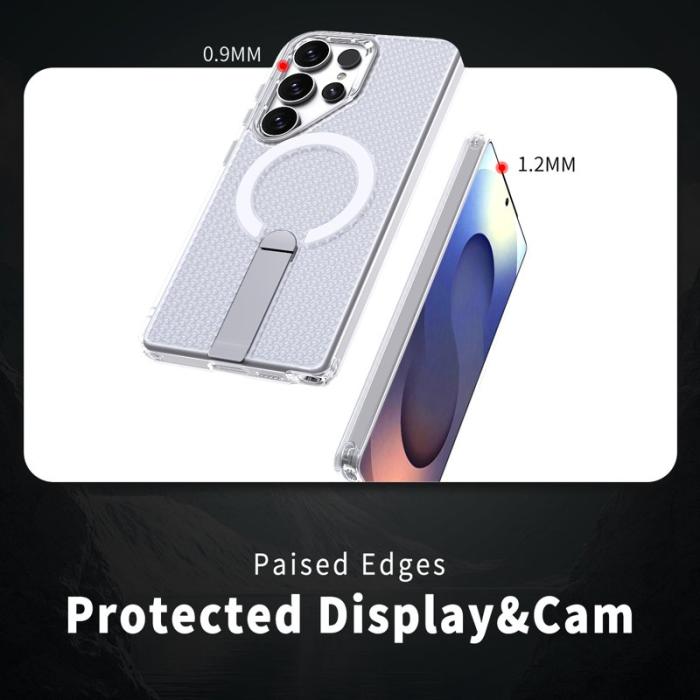 OEM - Mobilskal för Samsung Galaxy S26 Ultra Magnetiskt Kickstand TPU PC - Transparent