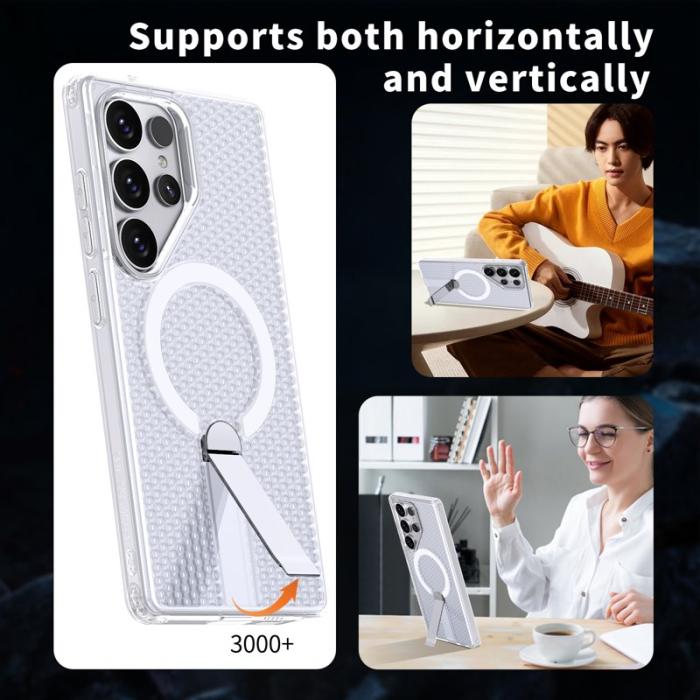 OEM - Mobilskal för Samsung Galaxy S26 Ultra Magnetiskt Kickstand TPU PC - Transparent