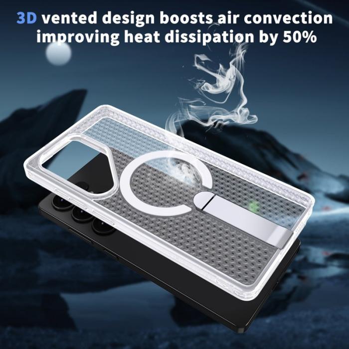 OEM - Mobilskal för Samsung Galaxy S26 Ultra Magnetiskt Kickstand TPU PC - Transparent