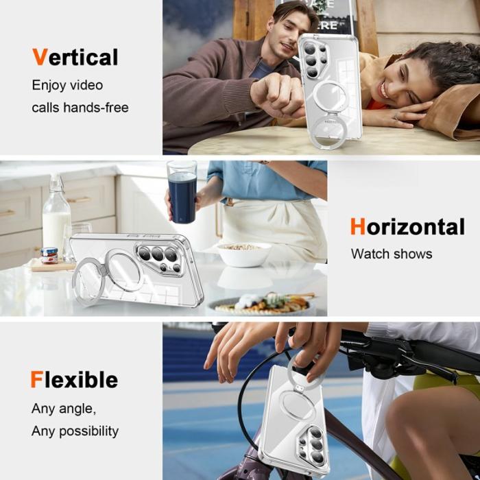 OEM - Mobilskal för Samsung Galaxy S26 Ultra Magnetiskt Kickstand TPU + PC