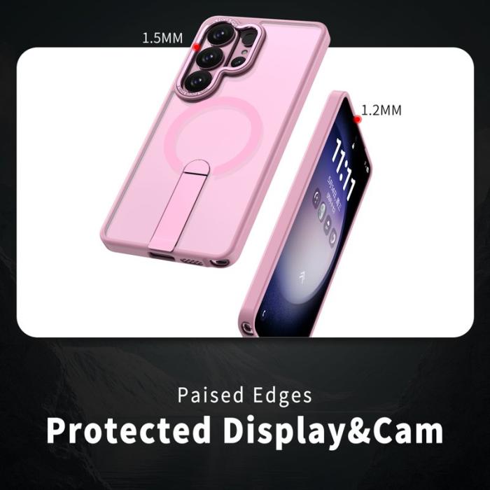 OEM - Mobilskal för Samsung Galaxy S26 Ultra Magnetiskt Kickstand TPU - Rosa