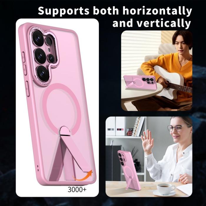 OEM - Mobilskal för Samsung Galaxy S26 Ultra Magnetiskt Kickstand TPU - Rosa