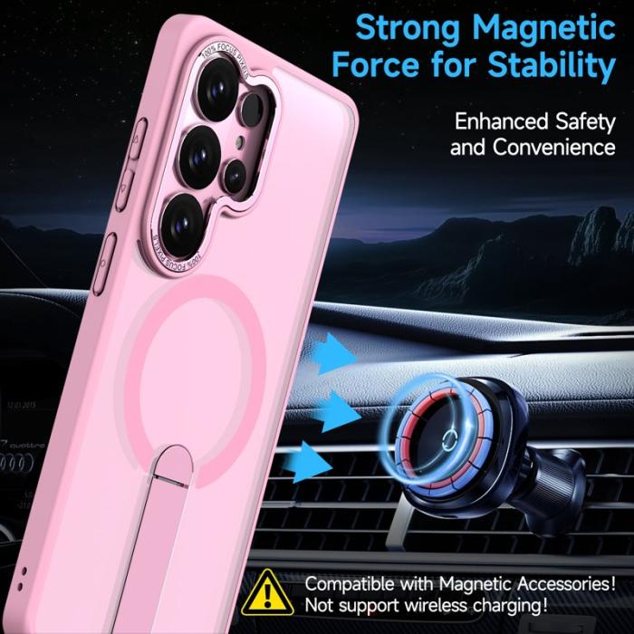 OEM - Mobilskal för Samsung Galaxy S26 Ultra Magnetiskt Kickstand TPU - Rosa