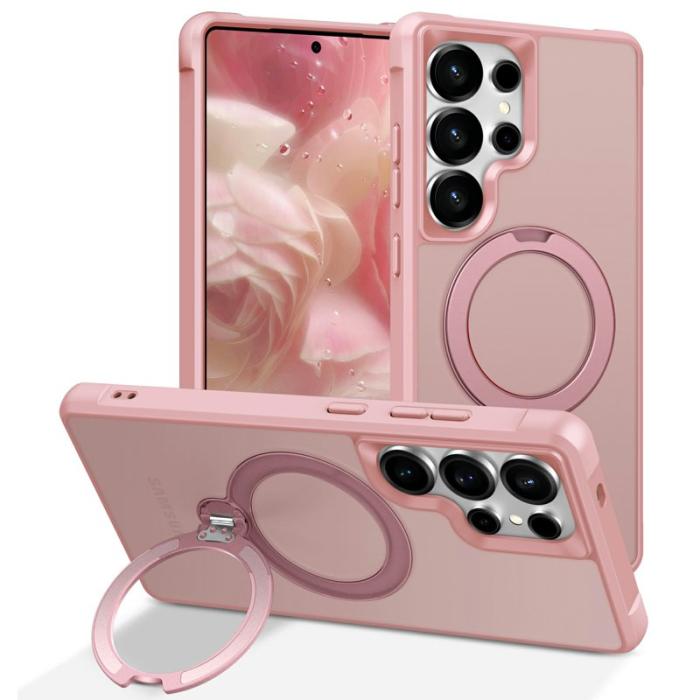 OEM - Mobilskal för Samsung Galaxy S26 Ultra Magnetiskt Kickstand TPU - Rosa