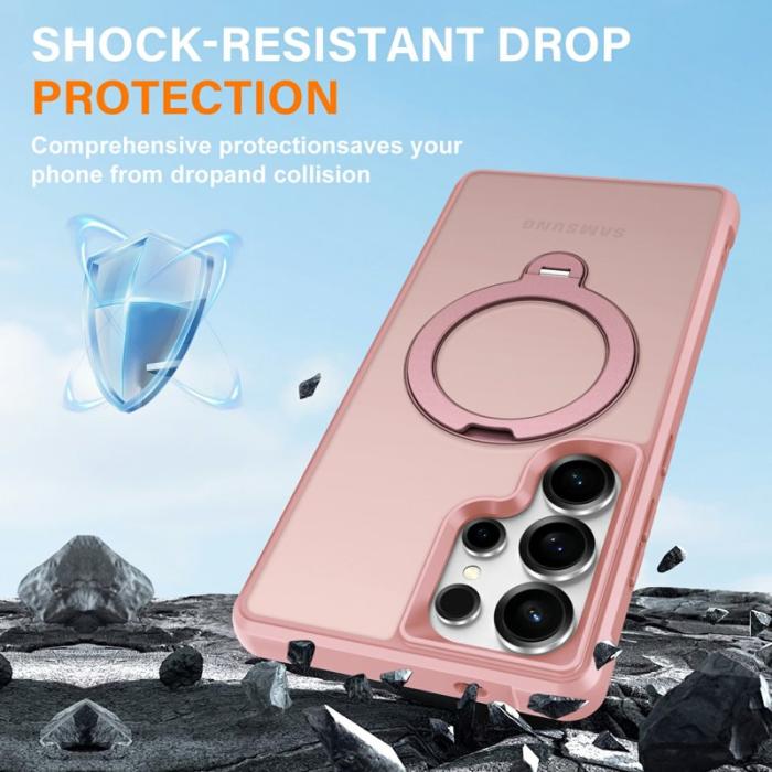 OEM - Mobilskal för Samsung Galaxy S26 Ultra Magnetiskt Kickstand TPU - Rosa