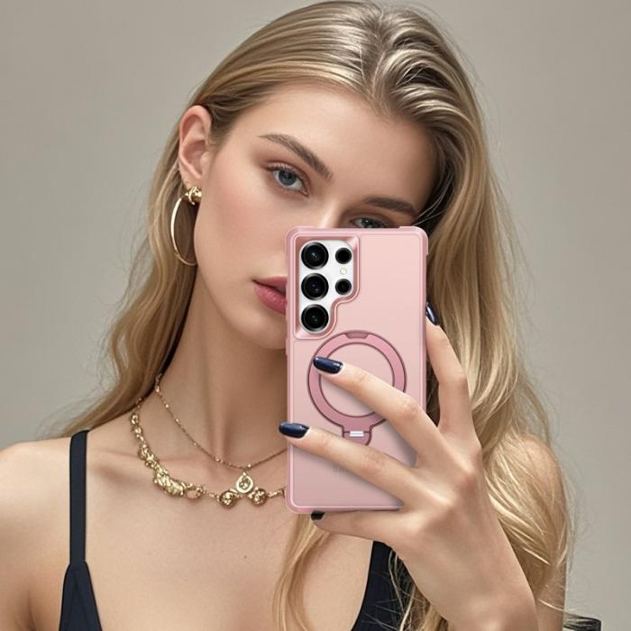 OEM - Mobilskal för Samsung Galaxy S26 Ultra Magnetiskt Kickstand TPU - Rosa