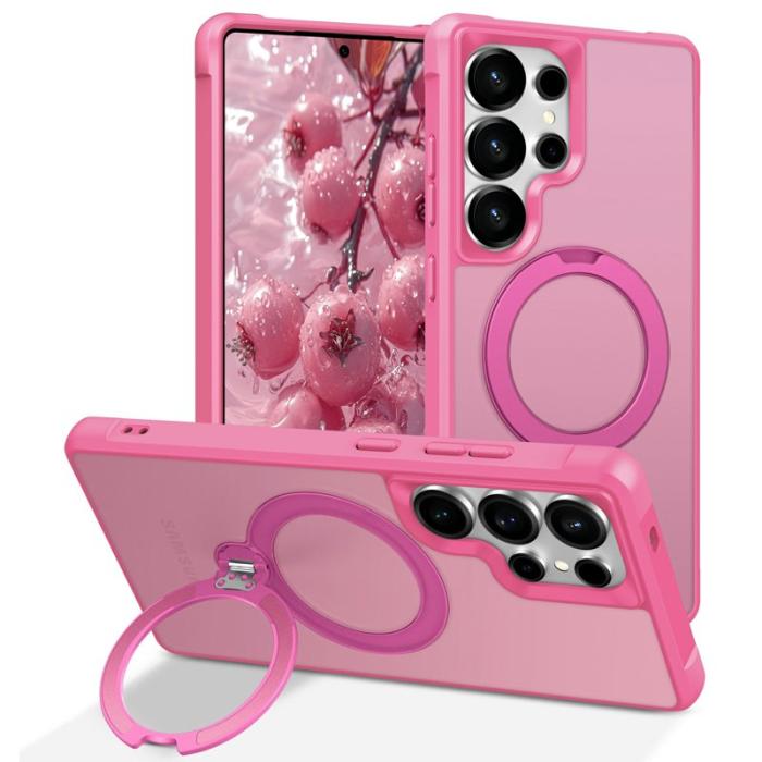 OEM - Mobilskal för Samsung Galaxy S26 Ultra Magnetiskt Kickstand TPU - Rosa