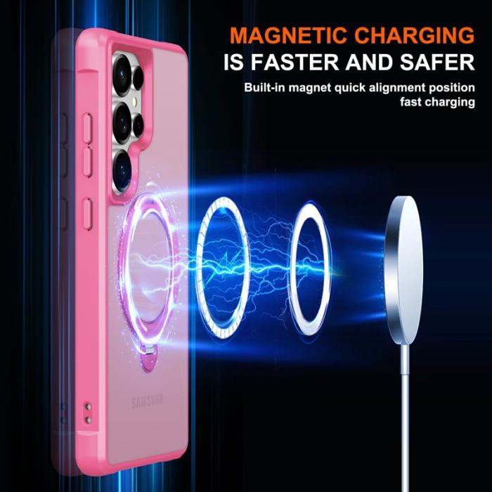 OEM - Mobilskal för Samsung Galaxy S26 Ultra Magnetiskt Kickstand TPU - Rosa