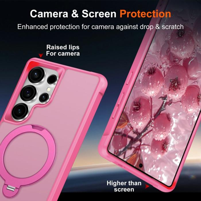 OEM - Mobilskal för Samsung Galaxy S26 Ultra Magnetiskt Kickstand TPU - Rosa