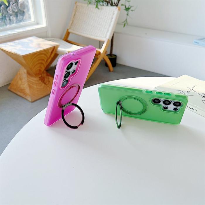 OEM - Mobilskal för Samsung Galaxy S26 Ultra Magnetiskt Kickstand TPU - Rosa