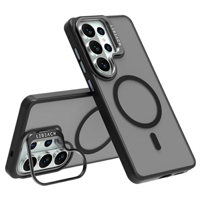 LeReach - LeReach Mobilskal för Samsung Galaxy S26 Ultra Magnetiskt Kickstand TPU - Svart