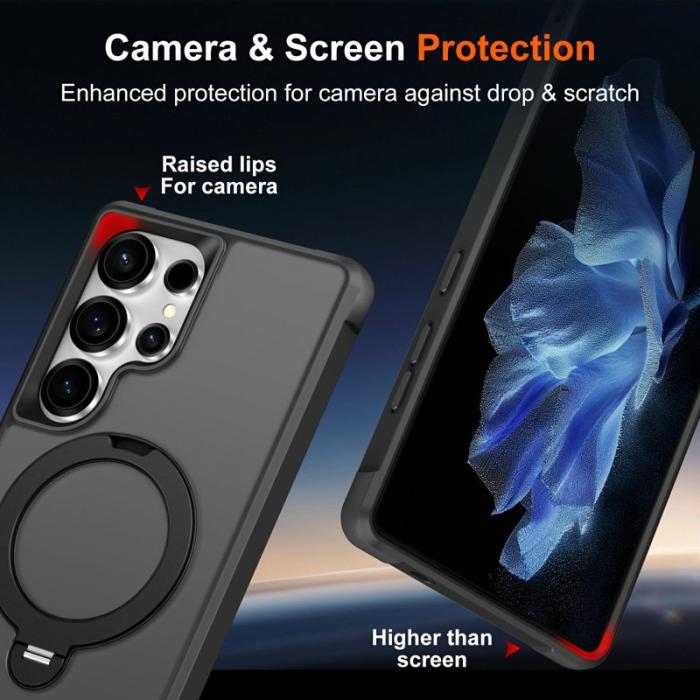 OEM - Mobilskal för Samsung Galaxy S26 Ultra Magnetiskt Kickstand TPU - Svart