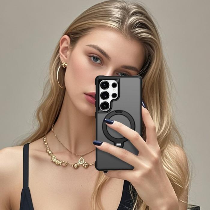 OEM - Mobilskal för Samsung Galaxy S26 Ultra Magnetiskt Kickstand TPU - Svart