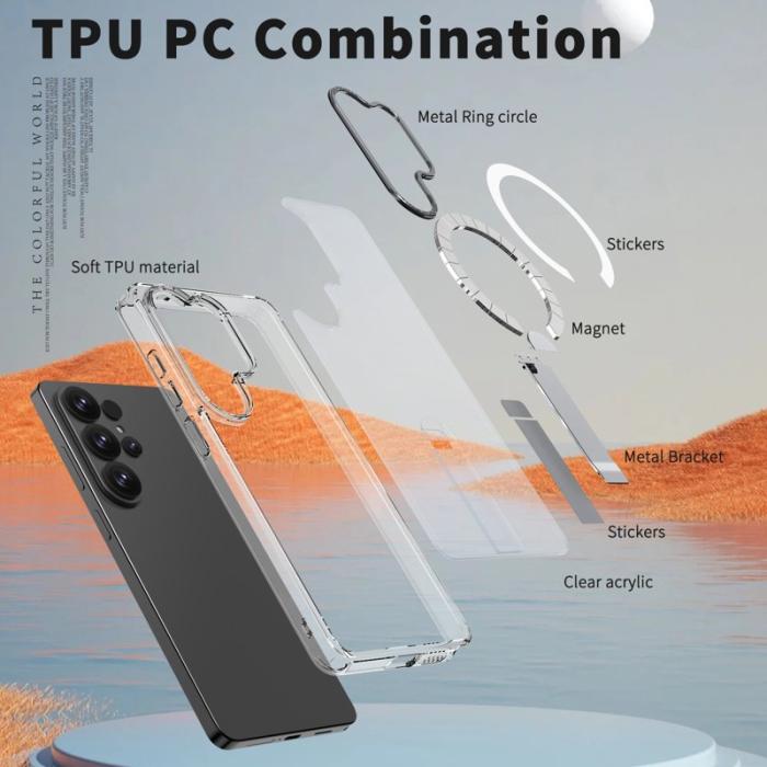 OEM - Mobilskal för Samsung Galaxy S26 Ultra Magnetiskt Kickstand TPU - Transparent