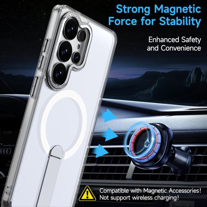 OEM - Mobilskal för Samsung Galaxy S26 Ultra Magnetiskt Kickstand TPU - Transparent