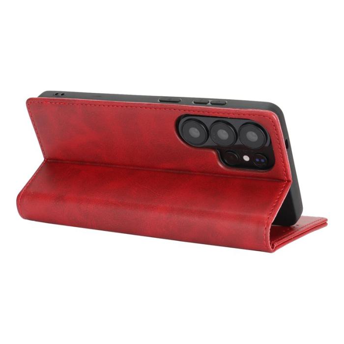 OEM - Mobilskal för Samsung Galaxy S26 Ultra Magnetiskt Konstläder - Röd