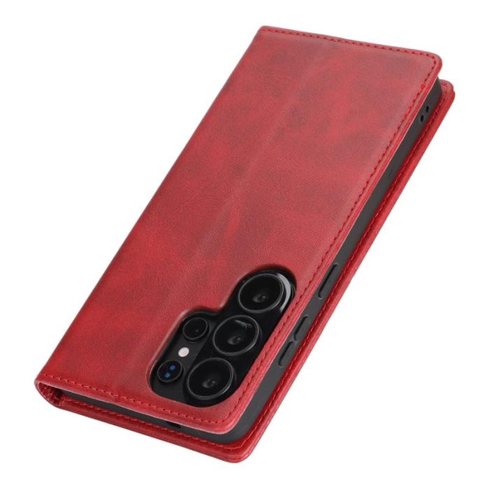 OEM - Mobilskal för Samsung Galaxy S26 Ultra Magnetiskt Konstläder - Röd