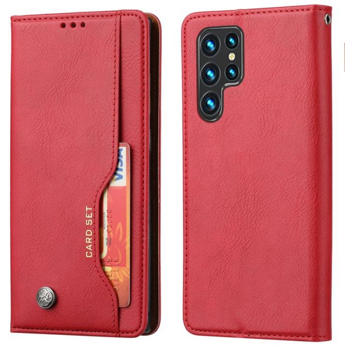 OEM - Mobilskal för Samsung Galaxy S26 Ultra Magnetiskt Konstläder - Röd